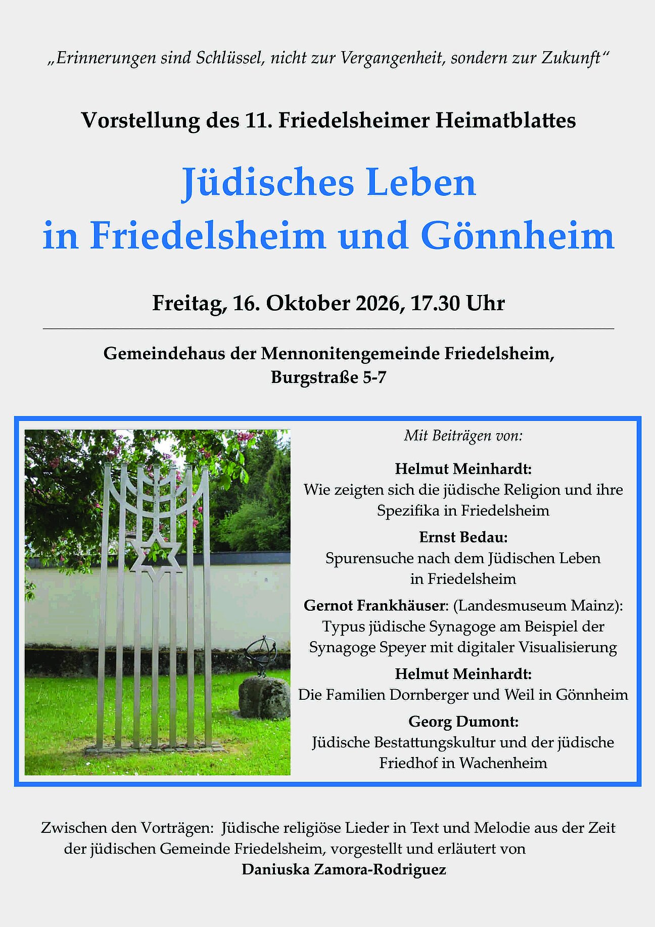 Vorstellung Friedelsheimer Heimatblatt Nr. 11